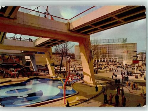 Nr. 1308 Egicarte - Exposition 1958 - Nationen Platz AK Ausstellung