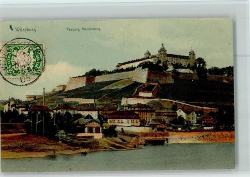 Würzburg 1905 Festung Marienberg