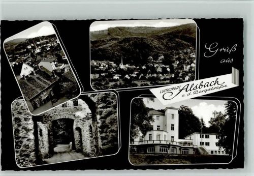 Alsbach Gesamtansicht Ortsansicht Torbogen Sanatorium Hirschegg 4-Bildaufnahme