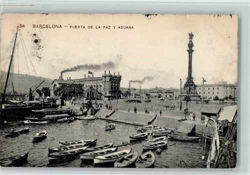 Barcelona Puerta de la Paz y Aduana Personenschiffe