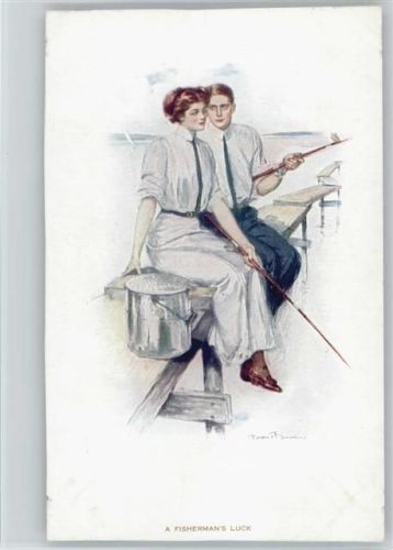 Serie 782 - Angeln - A Fishermanns Luck - sign Underwood