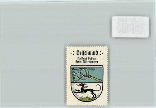 Geiselwind Vignette Wappen Kaffee Hag ca 1920-1940