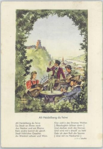 Alt Heidelberg du feine - Studenten , Wein trinken