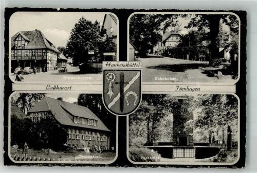Isenhagen 1970 Wappen Denkmal Ehrenmal Bahnhofstrasse Hindenburgstrasse Gymnasium