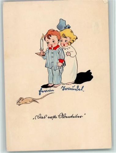 Das erste Abenteuer der Kinder im Nachthemd 1944 AK