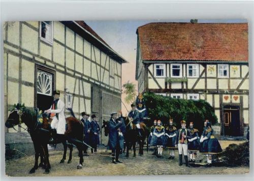 Hessische Trachten - Brautwagen - 1930