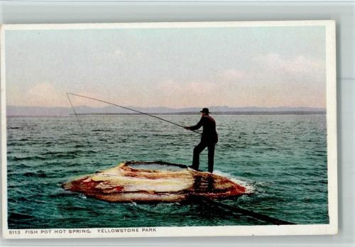 Nr. 5113 Fish Pot Hot Spring, Yellowstone Park AK Angeln