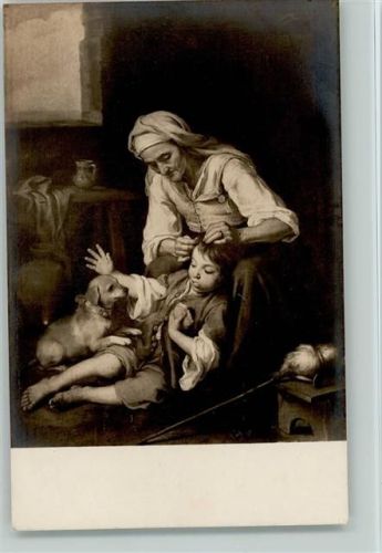 Gemälde von Murillo - Häusliche Toilette - Läuse suchen