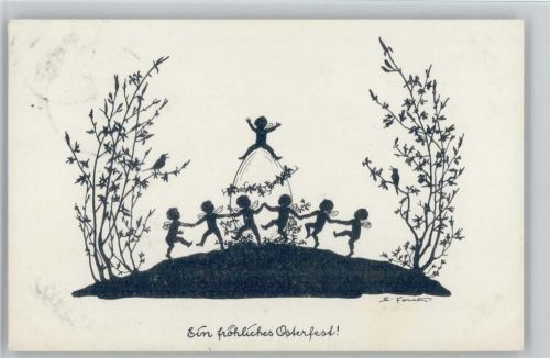 1930 Elisabeth Forcks Schattenbilder Reihe 49 Ostern III