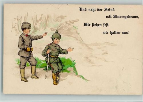 Deutschland-Österreich Und naht der Feind mit Sturmgebrau, wir stehen fest, wir halten aus