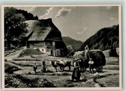 Heuernte im Schwarzwald , Bauern Moralt, W.