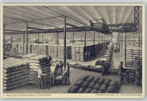 Hamburg Reichardt Kakao Werk Wandsbek Nr. 5 Berufe - Sacktransportanlage