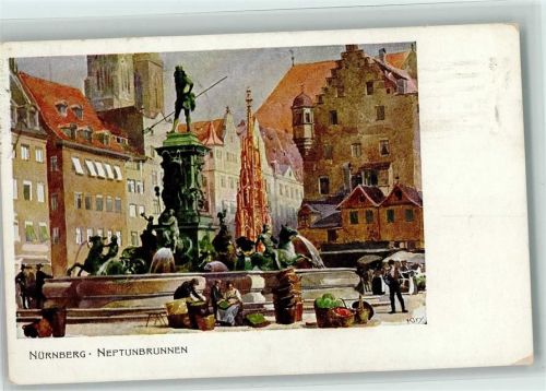 Nürnberg Velten Nr. 554 Neptunbrunnen