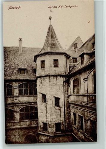 Ansbach Hof des Landgerichts ca 1925 AK
