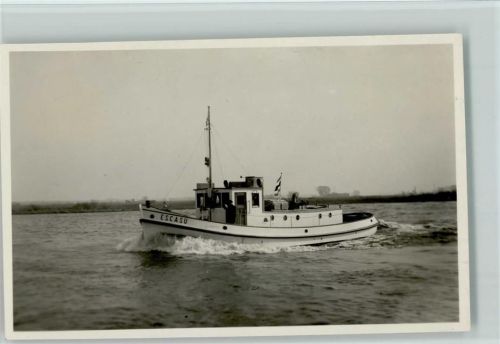 Elsfleth Barkasse Schlepper Escasu Foto 1938 AK