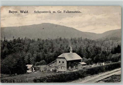 Grafenau 1910 Scheuereck mit Gr. Falkenstein Ort lt. Stempel