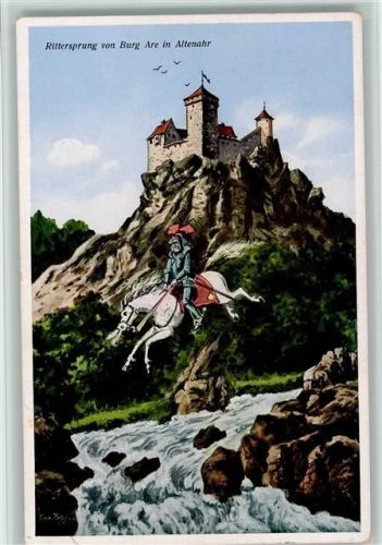 Altenahr Rittersprung von Burg Are - Sage 1938 AK