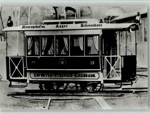 Pferdebahnwagen , 100 Jahre Erfurter Straßenbahn 1883-1983 AK