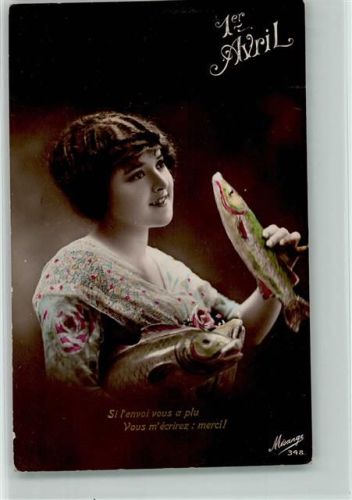 Schöne Frau mit Fische - Fotomontage Misange Paris