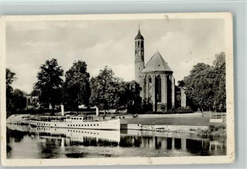 1955 Havel Schiffe - Salzhof mit Johanniskirche - Dampfer am Anleger AK