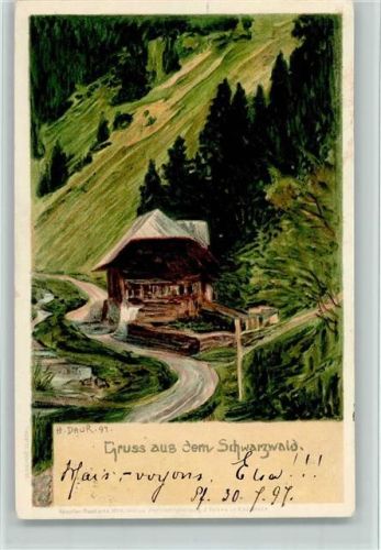 1897 Gruss aus - dem Schwarzwald , gute Erhaltung