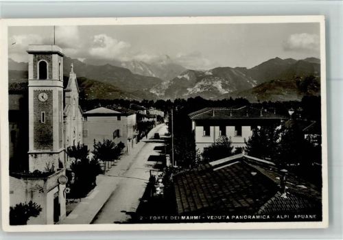 Forte dei Marmi 1953 Straßenpartie mit Kirche AK