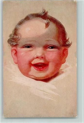 1919 Lachendes Babygesicht, gute Erhaltung AK
