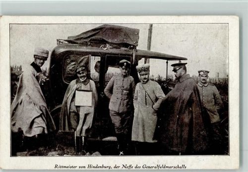 Rittmeister von Hindenburg, der Neffe des Generalfeldmarschalls im Feld WK I AK