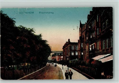 Mannheim 1918 Friedrichsring, AK