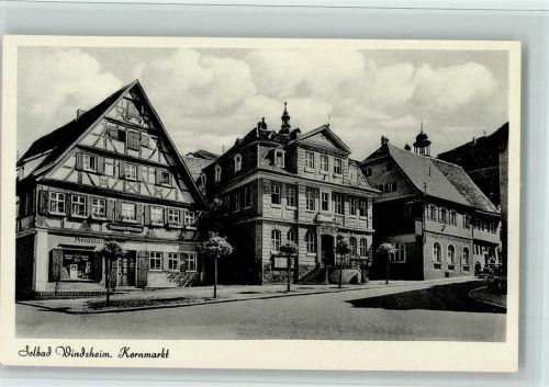 91438 W8532 Bad Windsheim Foto AK Kolonialwaren, Kornmarkt, sehr gute Erhaltung AK