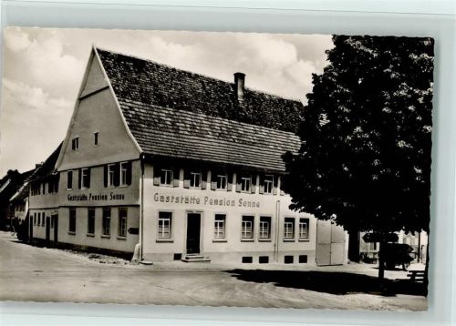 72175 W7242 Dornhan Foto AK Gasthaus Pension Sonne, gute Erhaltung AK