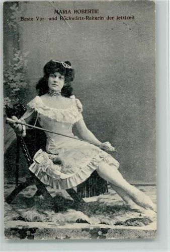 Maria Robertie - Beste Vor- und Rückwärts Reiterin 1914 AK
