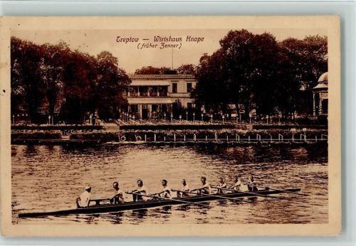 Treptow 1920 Wirtshaus Knape, Sport Ruderboot Neuner