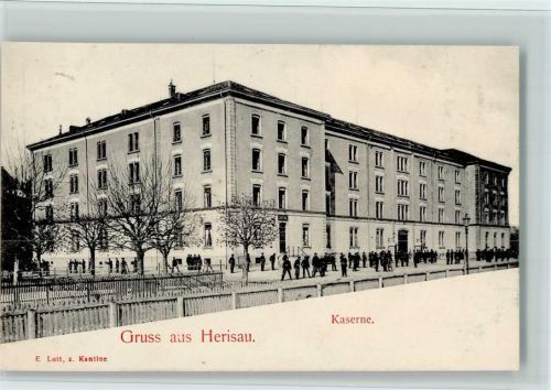 Herisau 1911 Kaserne, gute Erhaltung AK