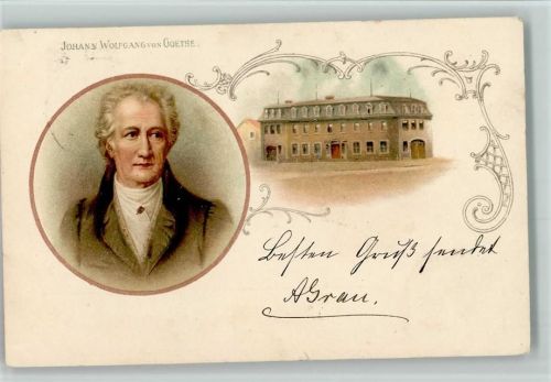 1900 Porträt und Geburtshaus AK