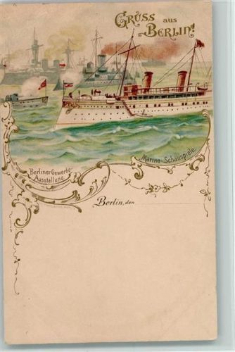 Berlin Mitte 1896 Gruss aus - Litho - Marine Schauspiele AK