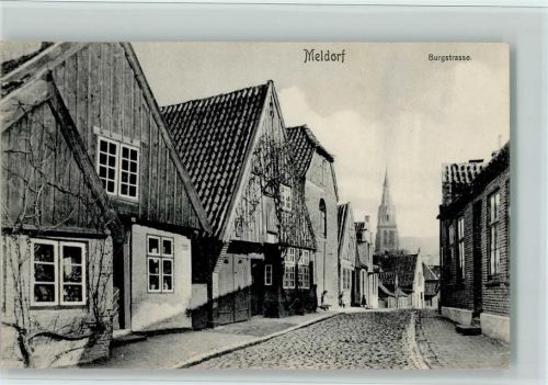 25704 W2223 Meldorf 1910 - Burgstraße, sehr gute Erhaltung AK