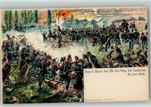 Custoza 1900 Das II. Baon des 36. Inf. Regiment , 1866 - Schlacht - Unabhängigkeitskrieg
