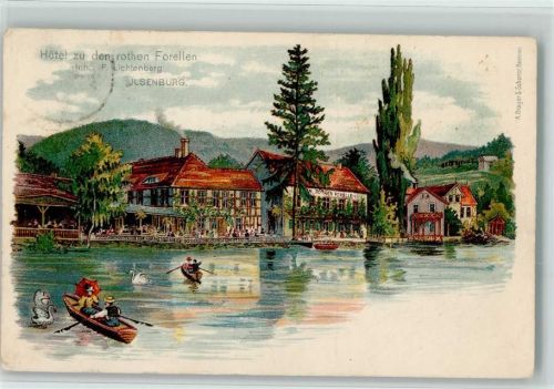 Ilsenburg 1907 Hotel zu den roten Forellen Ruderboote