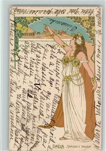 1901 Dalila - Samson & Dalila - Litho - Jugendstil