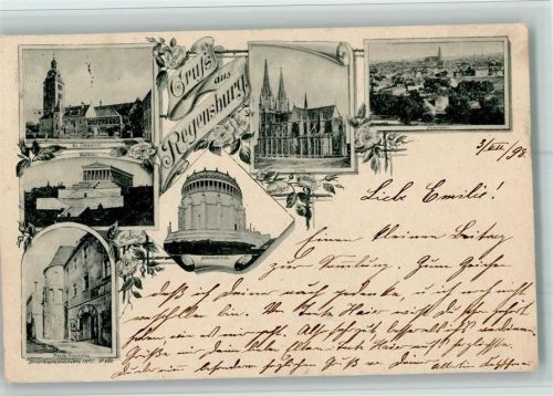Regensburg 1898 Gruss aus - versch. Abbildungen - Verlag Roepke?