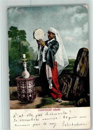 Chanteuse Arabe Tamburin Pfeife 1906