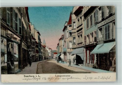 Sarrebourg 1916 Langestraße, gute Erhaltung AK