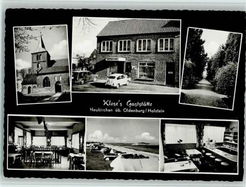 Neukirchen Kloses Gasthaus mit Innenansichten , Kirche, Gute Erhaltung AK