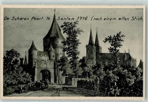 Xanten De Scharen Poort te Santen 1746 Nach einem alten Stich