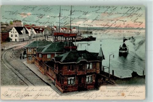 Flensburg 1905 Dampfschiffspavillon