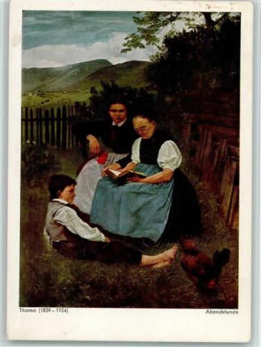 Abendstunde - Großmutter liest den Kindern aus einem Buch vor, lesen