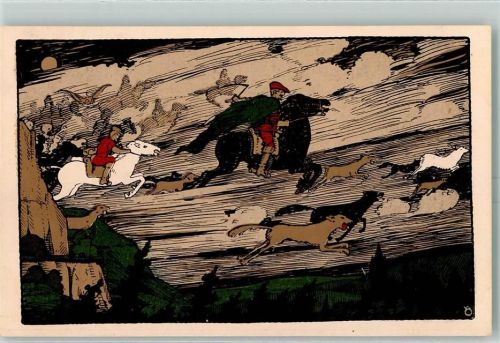 Treseburg Der wilde Jäger Sagen AK