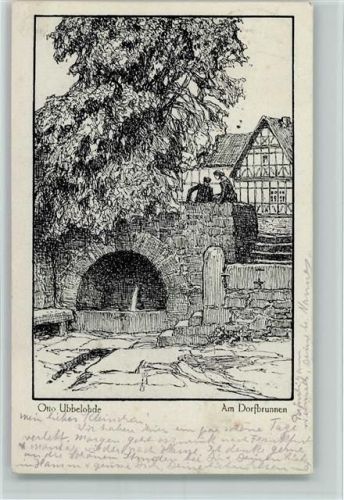 1924 aus dem Heimatbuche "Meine Wälder" am Dorfbrunnen