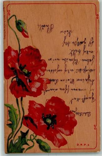 1901 Furnier-AK Mohnblumen AK